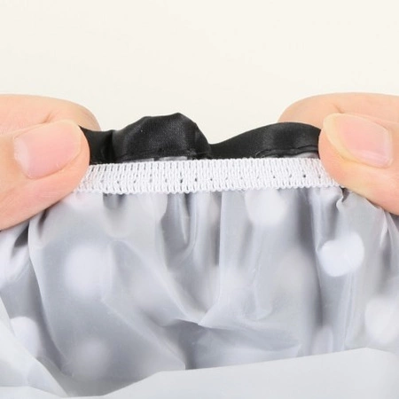 ECARLA czepek ochronny na włosy, do spania ZEBRA Biało czarny KCZ02