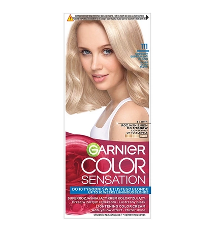 GARNIER Color Sensation krem do włosów 111 Srebrny Superjasny Blond