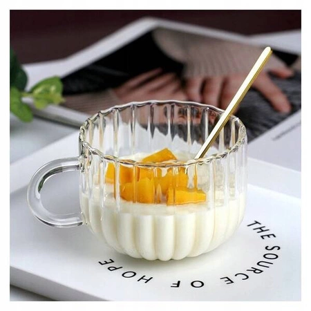 ECARLA filiżanka z uchem z falowanymi ściankami 450ml 1szt SZK83