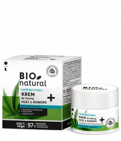 IDEEPHARM Bio Natural krem do twarzy Olej z konopi 50ml 