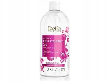 DELIA Micellar Water 3in1 płyn micelarny do twarzy, oczu i ust łagodzący 750ml
