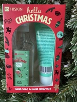 HISKIN Hello Christmas zestaw {mydło 200ml + krem do rąk 60ml] SŁODKA PISTACJA