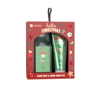 HISKIN Hello Christmas zestaw [mydło 200ml + krem do rąk 60ml] SŁODKA PISTACJA