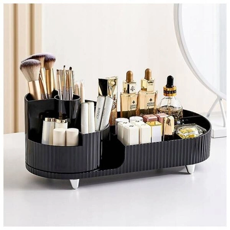 ECARLA organizer na pędzle i kosmetyki obrotowy 34,5x14,7x14,3cm Czarny CB56CZ