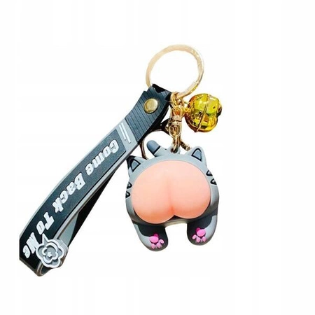 ECARLA brelok do kluczy KOT Sweet Cat Szary BRL308