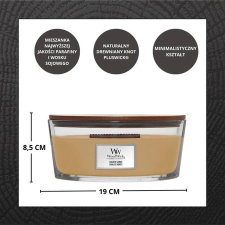 WOODWICK Core Hearthwick świeca w słoiku elipsa GILDED SANDS 453,55g