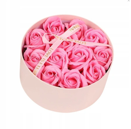 ECARLA Flower Box bukiet zapachowych kwiatów różowe Róże BUK26R