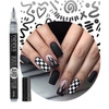 NESS Nail Art Pen pisak do zdobienia paznokci Czarny 2451 3,8ml