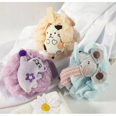 ECARLA myjka gąbka do mycia ciała na mokro 15cm Fiolet GB15FIO