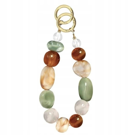 ECARLA brelok do kluczy korale, kamienie BRL375