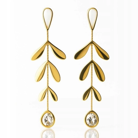 ECARLA kolczyki ze stali szlachetnej platerowanej 14k złotem KST3439