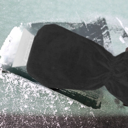 ECARLA skrobaczka do szyb z rękawiczką Czarna SKROB06CZ