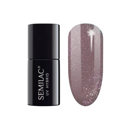 SEMILAC Lakier hybrydowy 322 Shimmer Dust Brown 7ml
