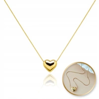 ECARLA naszyjnik ze stali szlachetnej pozłacanej SERCE NST2201