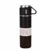 ECARLA termos 500ml z 3 kubkami zapakowany na preznt Czarny BD24CZ