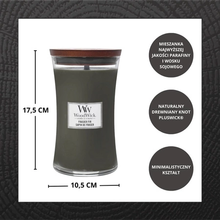 WOODWICK Pluswick Duża świeca w słoiku FRASIER FIR 609,5g