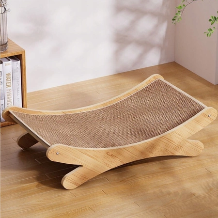 ECARLA drapak dla kota legowisko drewniano jutowe 49x30x16cm KOT27