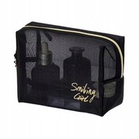 ECARLA kosmetyczka Smiling Girl Czarna 18x13x8cm KS109