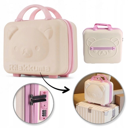 ECARLA mini walizka dla dzieci 30x16x24cm Beżowa WP09