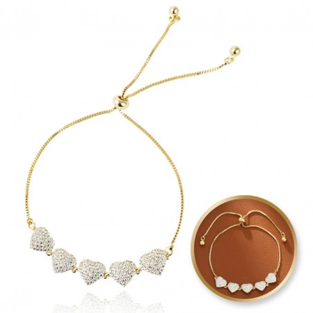 ECARLA bransoletka na rękę ze stali chirurgicznej pozłacanej SERCA BST1534