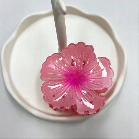 ECARLA spinka-klamra do włosów Hibiskus Ombre Róż SP384