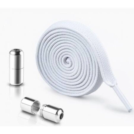 ECARLA sznurówki do butów elastyczne, bez wiązania Białe SDB01B 2szt