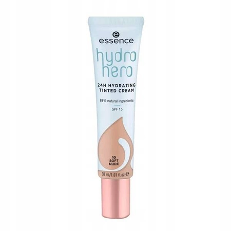 ESSENCE Hydro Hero 24H Hydrating Tinted Cream krem BB SPF15 10 Soft Nude 30ml