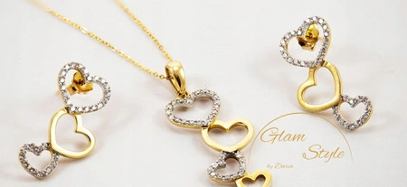 ECARLA bransoletka na rękę ze stali chirurgicznej pozłacanej Koniczynka BST1512CZ