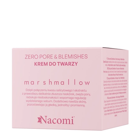 NACOMI Zero Pore & Blemishes Marshmallow krem do twarzy z kwasem salicylowym 40ml
