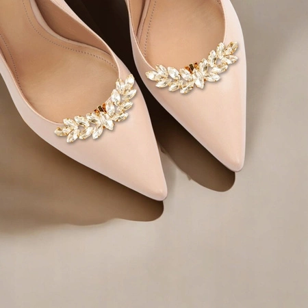 ECARLA klipsy do butów z kryształkami, cyrkoniami KDB47 2szt