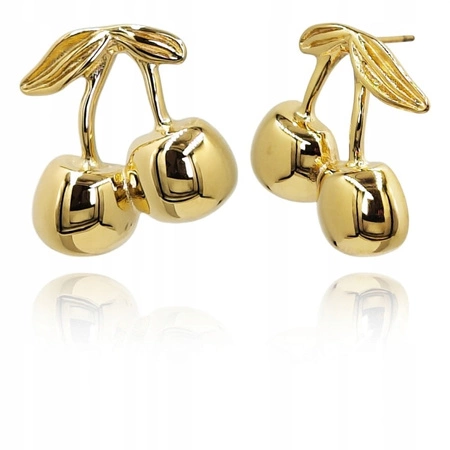 ECARLA kolczyki ze stali szlachetnej platerowanej złotem KST3356