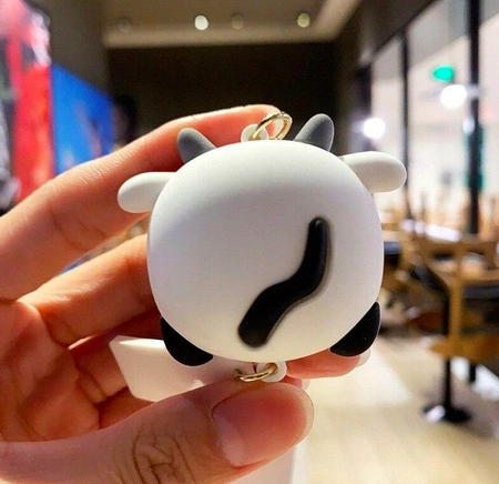 ECARLA brelok do kluczy Biało-czarna Krówka BRL230