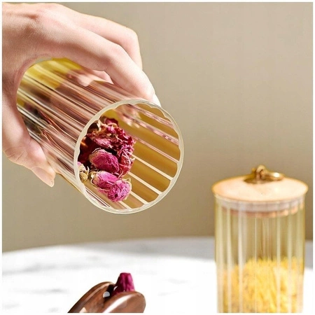 ECARLA pojemnik z falowanymi ściankami, cukiernica 850ml SZK168