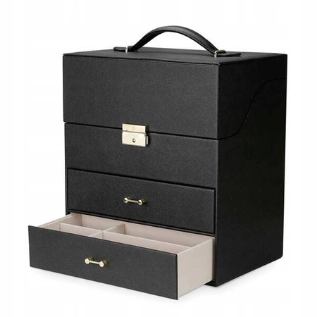 ECARLA szkatułka pudełko kuferek elegancki czarny PD49CZ 1szt