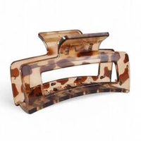 ECARLA spinka-klamra do włosów duża prostokąt Panterka SP360