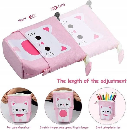 ECARLA piórnik wielofunkcyjny Kotek różowy PR07R