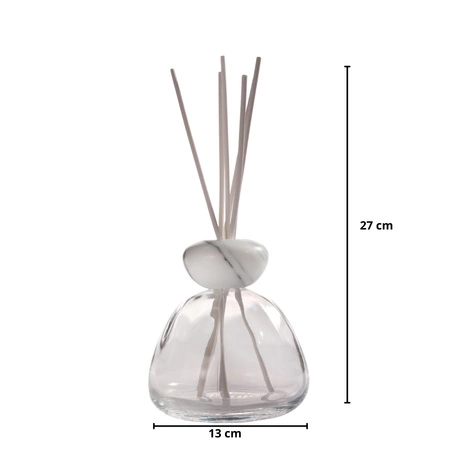 MILLEFIORI MILANO Air Design dyfuzor zapachowy Marble Glass Transparentny z Białym