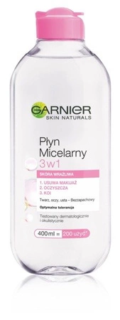 GARNIER Skin Naturals płyn micelarny 3w1 skóra wrażliwa 400ml