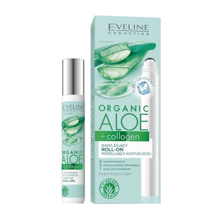 EVELINE Organic Aloe+Collagen roll-on pod oczy 15ml TERMIN 22-04-2025