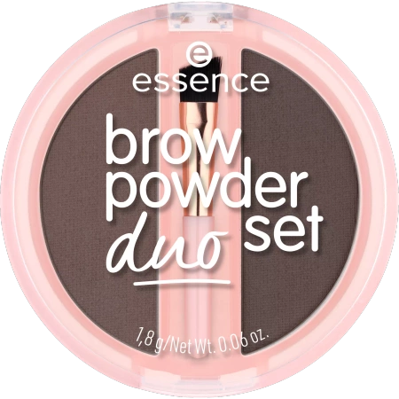 ESSENCE Brow Powder Duo Set pudrowy zestaw do brwi 03 Dark 1,8ml