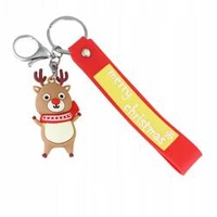 ECARLA brelok do kluczy świąteczny, przywieszka Renifer Brązowy BRL62
