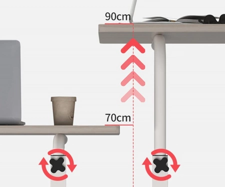 ECARLA mobilne biurko stolik pod laptop tablet Czarny STL03WZ3