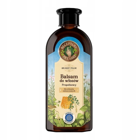 RECEPTURA ZIELARKI Skarby Polne balsam do włosów Propolisowy Brzozowy 350ml
