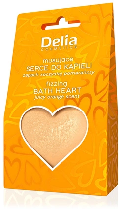 DELIA Bath Heart musujące serce do kąpieli zapach soczystej pomarańczy 100g
