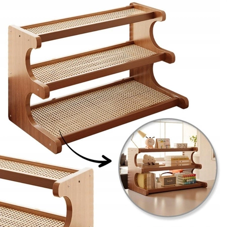 ECARLA regał bambusowy, półka na biurko 19x50x31cm SZ49