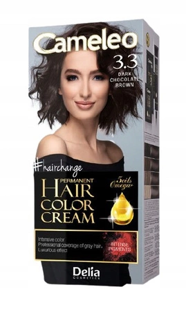 DELIA Cameleo farba do włosów permanentna 3.3 Dark Chocolate Brown Omega+
