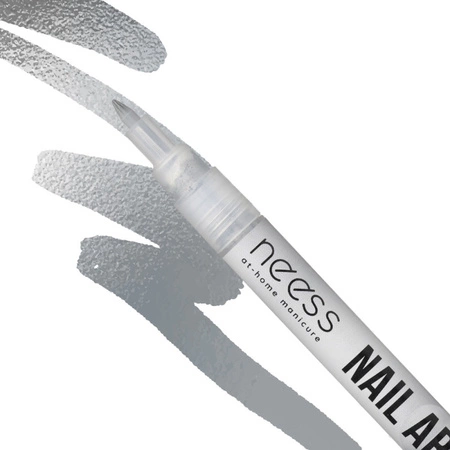 NESS Nail Art Pen pisak do zdobienia paznokci Srebrny 2452 3,8ml