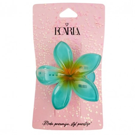 ECARLA spinka-klips do włosów Kwiat Moana Ombre 6cm Niebieski SP405