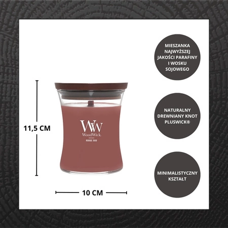 WOODWICK Pluswick średnia świeca w słoiku ROUGE OUD 275g