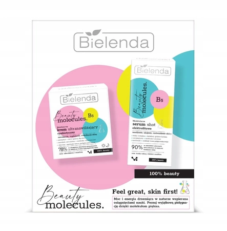 BIELENDA Beauty Molecules zestaw do twarzy (krem 50ml + serum 30ml)